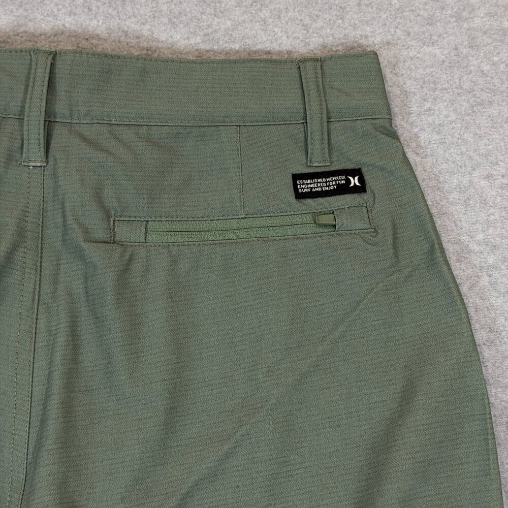 Hurley Men’s Hybrid Walk Shorts 28 Cilantro Green Stretch Water Repellent ATB - Picture 12 of 16